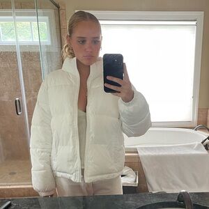 White puffer jacket from forever 21